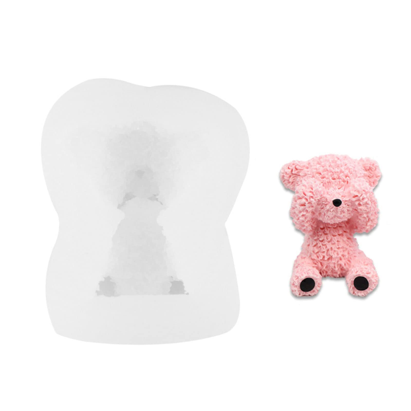 Tsophreniq Bear Shaped Silicone Dessert Molds Fondant Candy Chocolate Mold Pastry Pan Bakeware for Baking Cake Dessert Bear Chocolate Molds Small