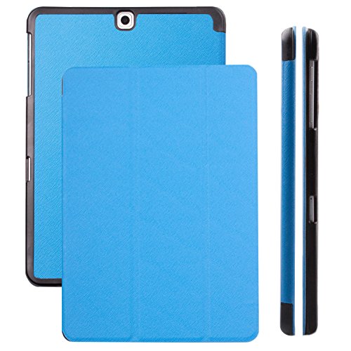 iCues Samsung Galaxy Tab S2 8.0 Ancho Bolsa de Hippo Azul | la función del Soporte Premium Soporte de luz de Cuero Muy Fino Adicional - Libro con bisagras de la Manga Funda Carcasa Bolsa Cover Case
