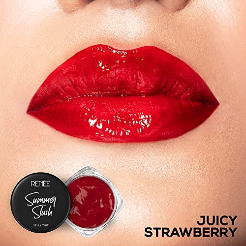 RENEE Summer Slush Jelly Tint Juicy Strawberry 13gm| For Lips & Cheeks| Enriched with Natural Fruit Extracts| Keeps Lips Soft & Hydrated| Cruelty Free - Image 6