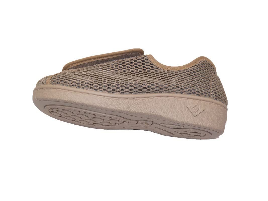 Zapatillas de Estar por Casa/Extra Ancha/Téxtil/Color Beige/Especial Pies con Vendaje/Ancho Especial/Hombre/Mujer/Talla