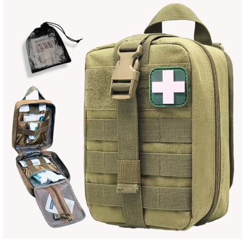 Image of Orca Tactical Rip Away MOLLE IFAK Pouch with Quick-Grab Handle-First Aid Kit Trauma Medical Bag-Durable 600D Polyester Emergency Survival Compact Empty First Aid Pouch for Belt, Vest & Camping