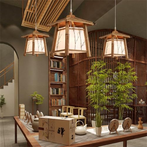 Luz colgante de cesta de madera para restaurante con luminaria costera ajustable 5