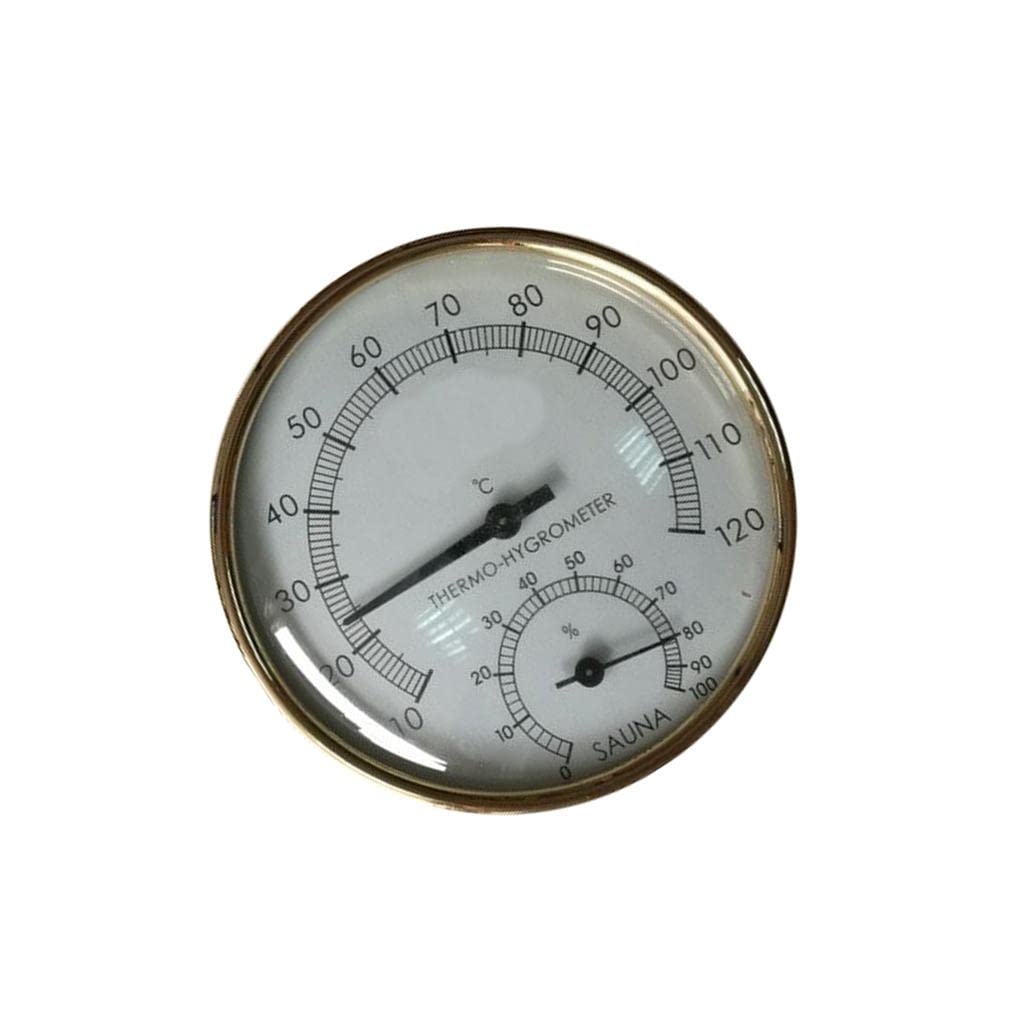 CALANDIS Metal Sauna Hygrothermograph Thermometer Hygrometer Sauna Room Accessory | Saunas | Pools & Spas-picture-17