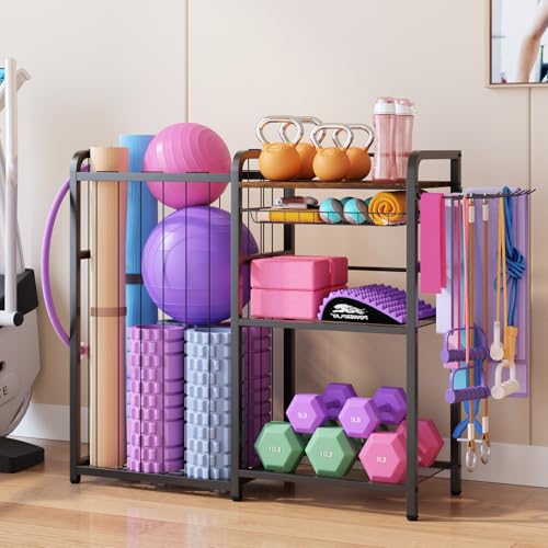 image for Homsorout Weight Rack for Home Gym - Exercise Equipment Storage Organi