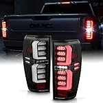 ACANII - For [Incandescent Type] 2019-2023 GMC Sierra 1500 20-23 2500HD 3500HD Black LED Tube Tail Lights Brake Lamps