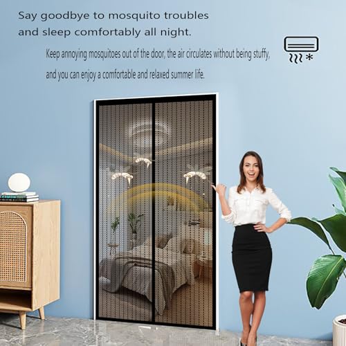 Moustiquaire aimantée de haut en bas pour stopper les insectes dans la chambre sans percer