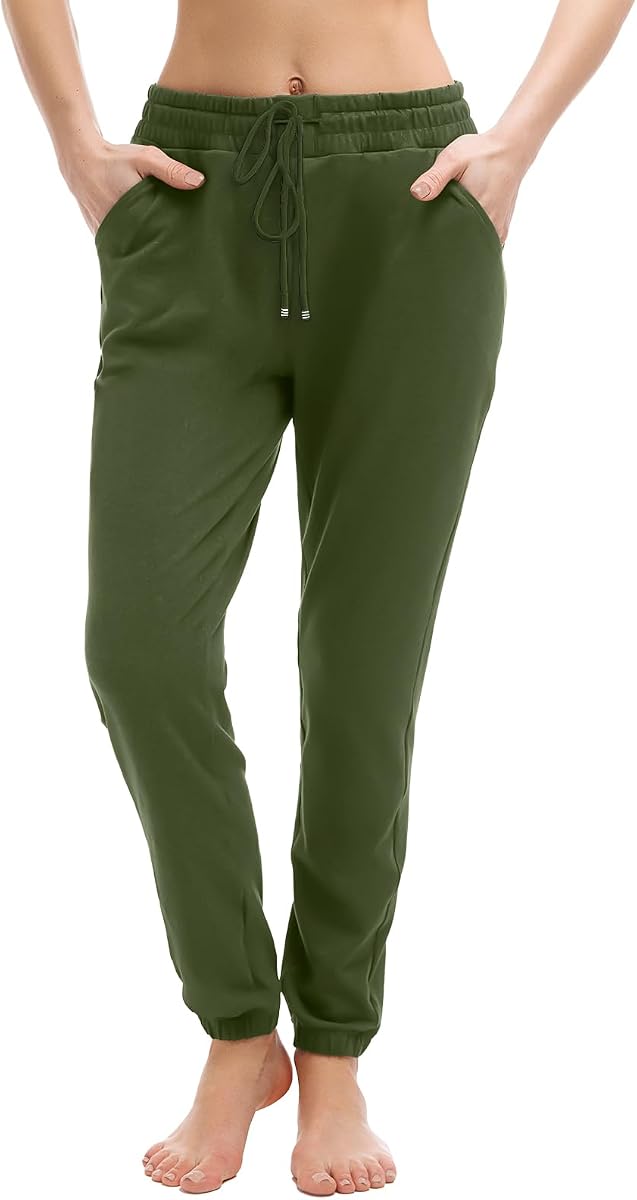 Joggers with Pockets, Drawstring Sweatpants Women