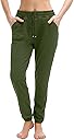 Walifrey Womens Joggers with Pockets, Drawstring Sweatpants Women for Lounging Jogging Workout and Gym