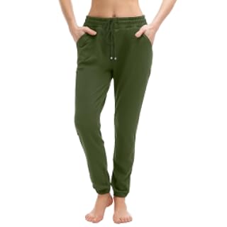 Walifrey Pantalones deportivos para mujer con bolsillos, pantalones deportivos con cordón para mujer, para descansar, trotar, entrenar y ir al gimnasio | Soft breathable fabric, Adjustable waist, 2 Deep side pockets, Cuffed ankles, Great for Lounging Jogging Workout & Gym
