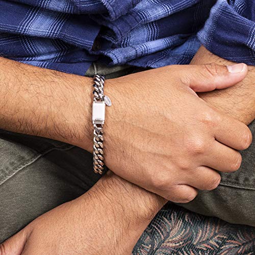 Nautica Stainless Steel Bracelet for Men 10mm Cuban Link Chain 8.5 Inch3