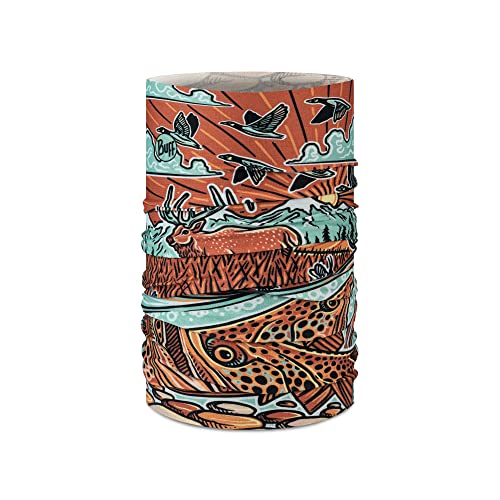 Image of BUFF CoolNet UV Neck Gaiter, UPF 50 Sun Protection, Breathable, Versatile, Quick Dry Face Mask, Fishing Designs, Adult Size