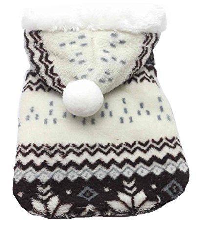 SAMGU Abrigo para Perros con Capucha Cachorro Navidad Chaqueta Marrón M Cover