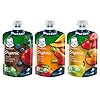 Gerber-Organic-2nd-Foods-Fruit-Veggie-Variety-Pack-Pureed-Baby-Food-35-Ounce-Pouch-18-Count-Packaging-May-Vary Gerber Organic Baby Food Pouches, 2nd Foods for Sitter, Fruit & Veggie Variety Pack, 3.5 Ounce (Set of 18)