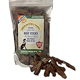 Green Butterfly Brands Organic Grain Free Dog Treats – Made in USA Only – All Natural, Meaty Beef Sticks – Premium Slow Roasted American Beef – Grass Fed, Farm Raised – Crunchy Training Treat 8 Ounces