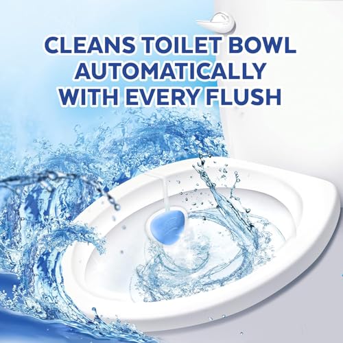 Image of Lysol Automatic In-The-Bowl Toilet Cleaner, Cleans and Freshens Toilet Bowl, Atlantic Fresh Scent, 8 Count (Pack of 4)