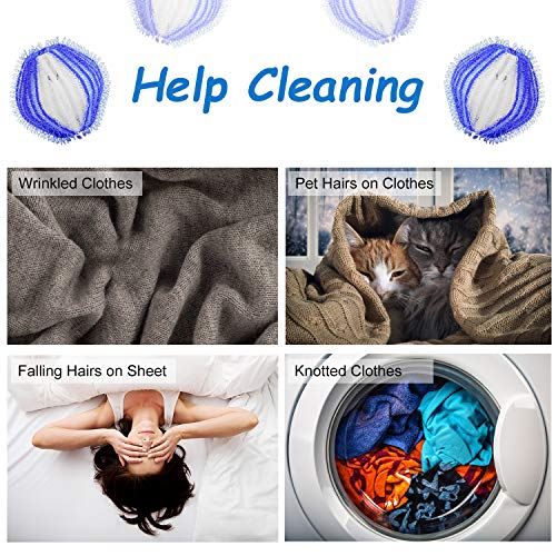 JUSTDOLIFE 12 peças Bola secadora Remoção de cabelo Reutilizável Magic Laundry Ball Lavar Bola