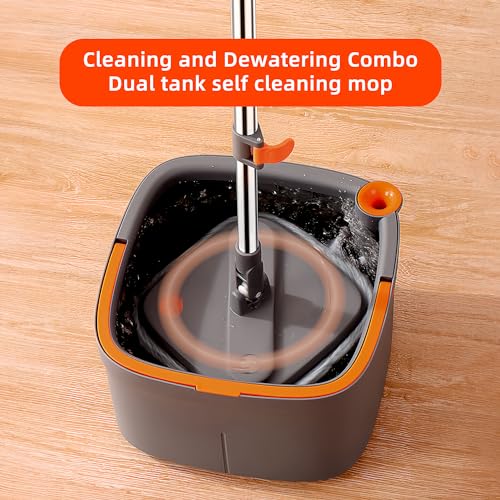 Kzkr L1117-6PC-ZZ Spin Mop And Bucket Set thumb #3