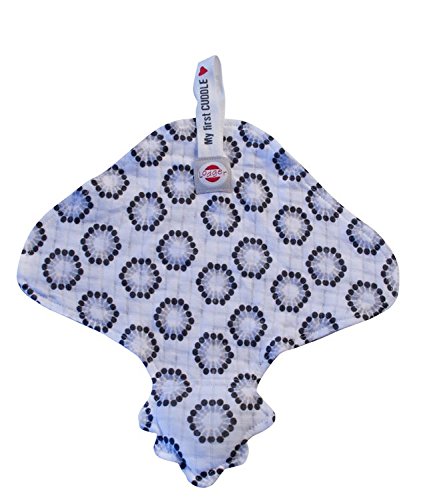 Preisvergleich Produktbild Lodger CDCTH6001066 Schmusetuch Baumwolle Flower Print, schwarz / weiß