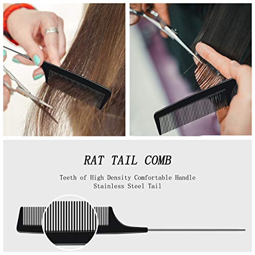 URAQT Hairdressing Set - 3pc Combs & Brushes, Including Pin Tail & Anti Static Fine Tooth Comb for Professional Salon Styling - Image 6