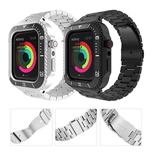 Kit modification cadre en métal iWatch - Double bracelet acier et caoutchouc - 3