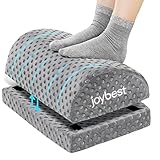 joybest Foot Rest Under Desk for Office Use, Adjustable Heights Memory Foam Foot Stool for Car, Home