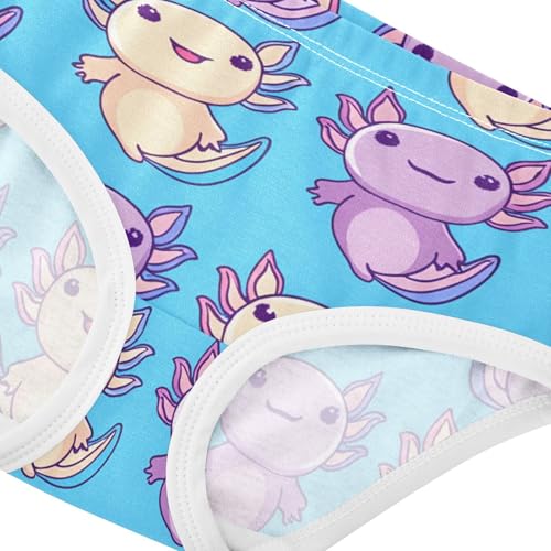 Girls Underwear Toddler 2t Cotton Panties for Girl Aesthetic Briefs Underpants Cute Cartoon Axolotls Pastel4