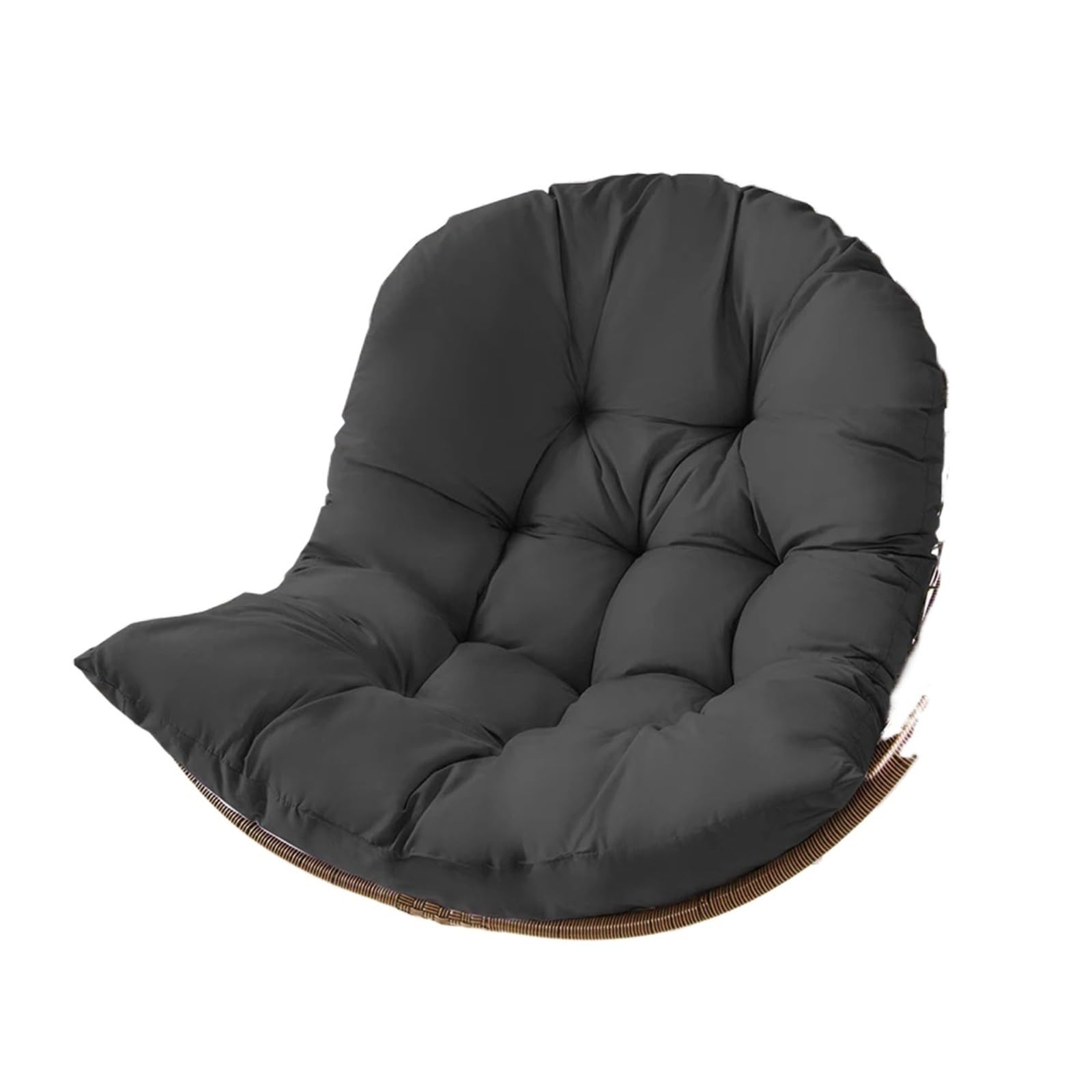 BFLCWSTD Egg Chair Cushion Hanging Egg Swing Chair Replacement Seat Pad Cushion(Black)