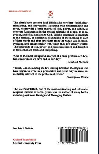 Love, Power and Justice: Ontological Analyses and