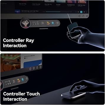 Rokid Station 2 with triple screen for spatial computing and spatial video supports 3DOF IPD adjustment streaming & gaming and 2D 3D content suitable for AR glasses