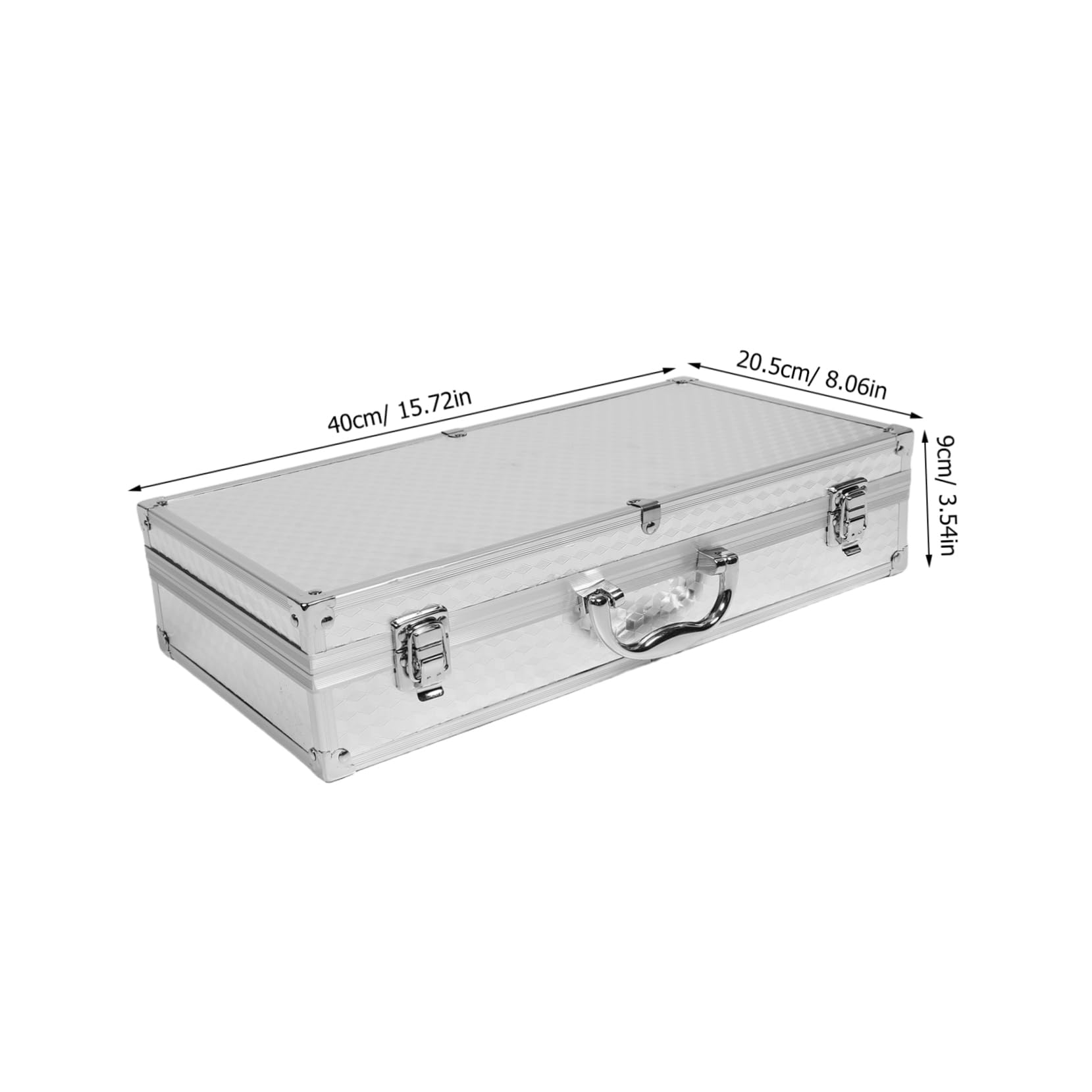 Generico Timke Protection Box custodia rigida per il trasporto Caso di attrezzature supporto per microfono multiplo Custodia microfono portatile porta microfono Lega di alluminio Argento