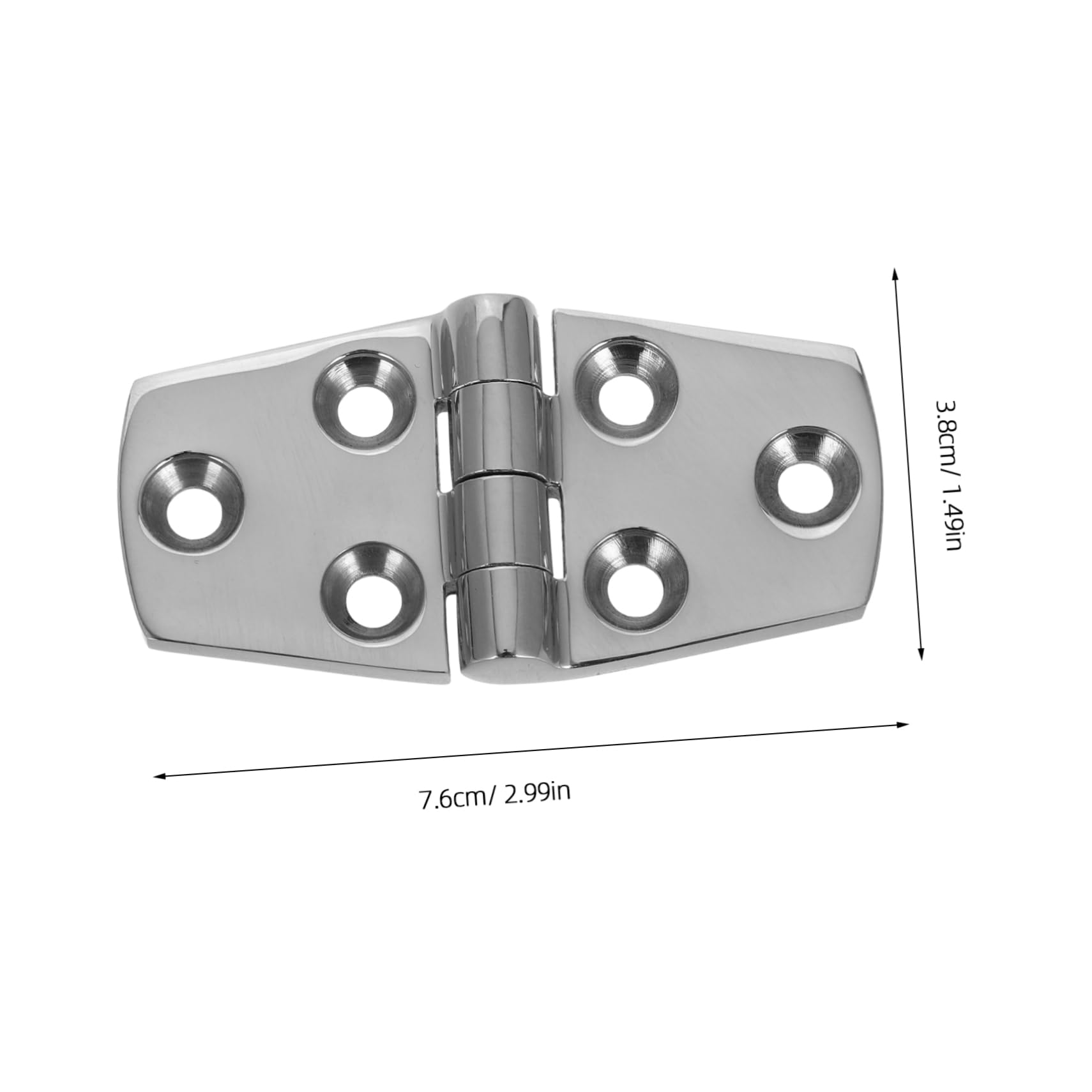 BESPORTBLE Marine Grade Hinges Pack 2pcs Stainless Steel Hinge Boat Door Hinge Heavy Duty Yacht Hardware