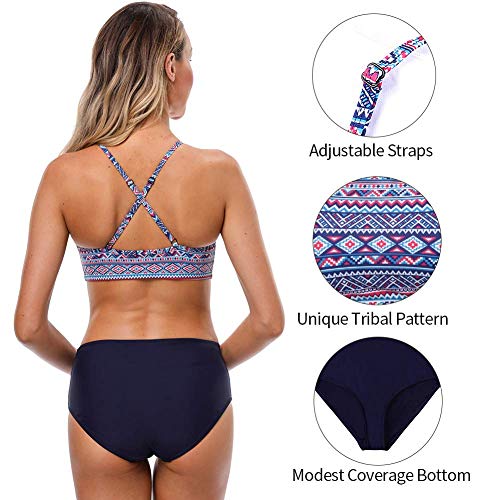 Best Two-Piece Bathing Suits for Modest Women over 50: Your Complete Guide to Confident Swimwear 19 CharmLeaks Womens Bikini Set Tribal Swimsuits Sets High Neck Swimwear 2 Piece S