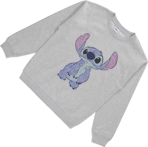 Disney WVSJJ79-2L75-LIGHTGREYHEATHER-L Ladies Lilo And Stitch Sweatshirt thumb #5