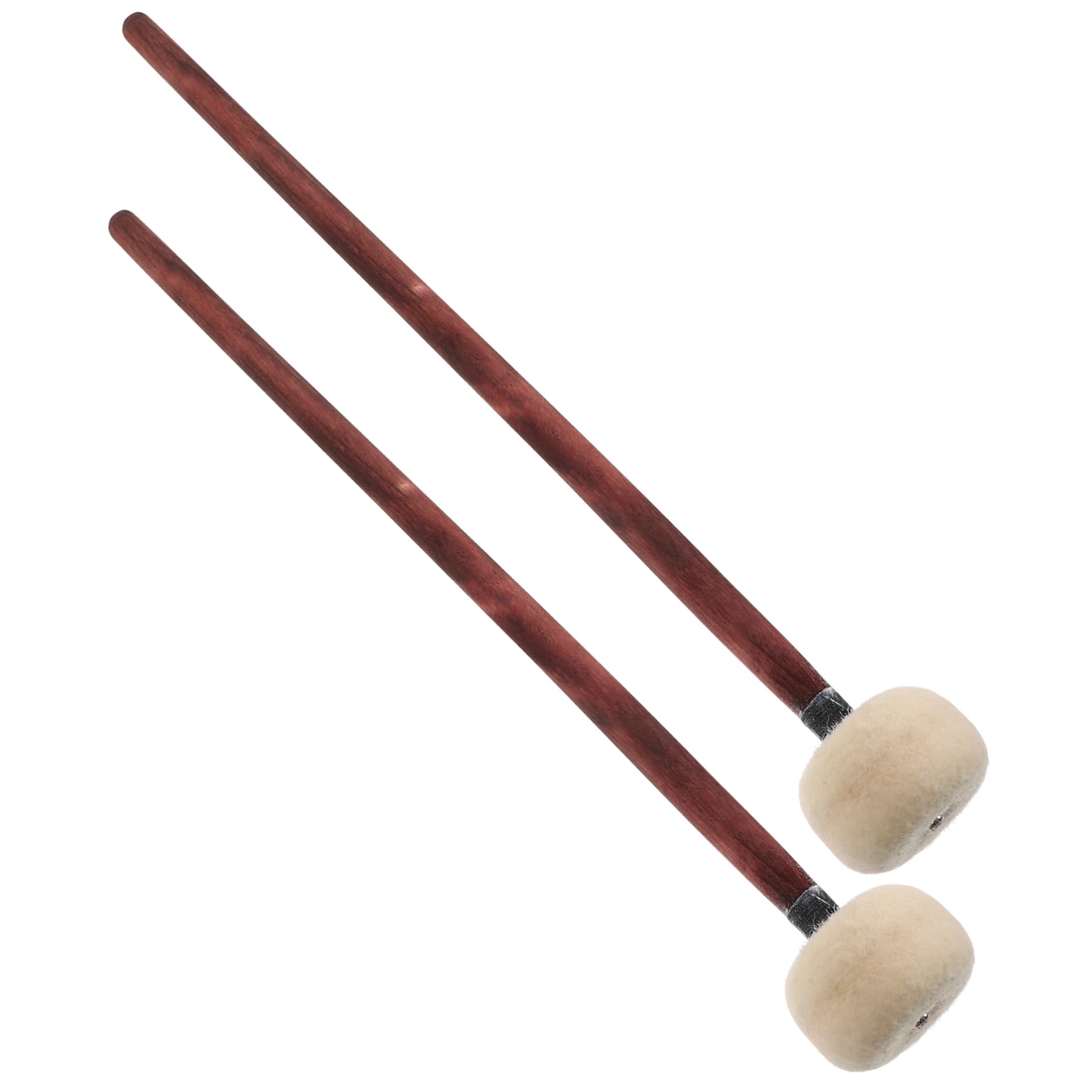 ibasenice 10pezzi Bacchette Per Batteria Con Manico Legno e Testa Feltro Strumento Di Percussione Professionale Per Pratica e Performance Musicale