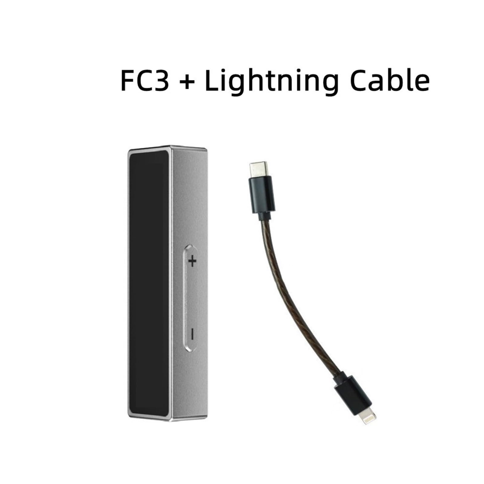 FC3 Portable MQA 8X Type C USB DAC Audio HiFi Decoder Headphone Amplifier DSD128 3.5 Jack(Silver)