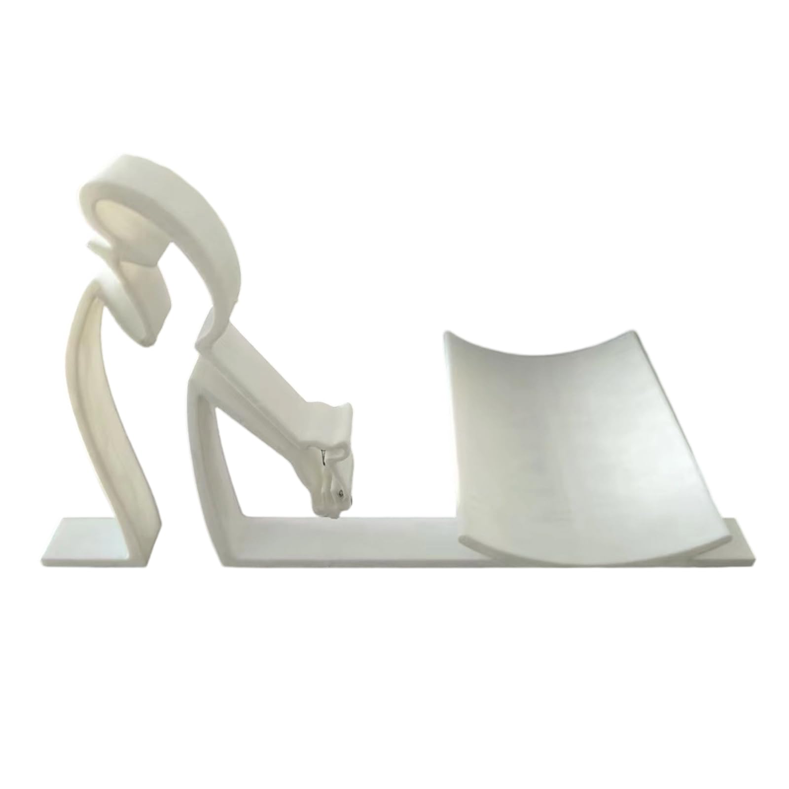 Nueayms White Creative Tissue Roll Stand Artistic Bathroom Storage Printed Structure Paper Towel Holder Easy Installation Gift Bathroom Organiser