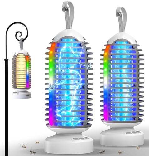 Bug Zapper with Marquee Light, Mosquito Zapper Indoor Outdoor, 4000mAh,
