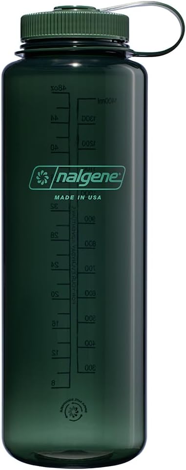Nalgene Sustain Tritan BPA-Free Water Bottle Made with Material Derived from 50% Plastic Waste (Using ISCC Certified Mass Balance), 48 OZ, Wide Mouth, Jade