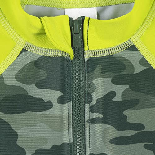 Gerber Baby Boys Long Sleeve One Piece Sun Protection Rashguard Swimsuit, Green Gator, 3-6 Months - image 3