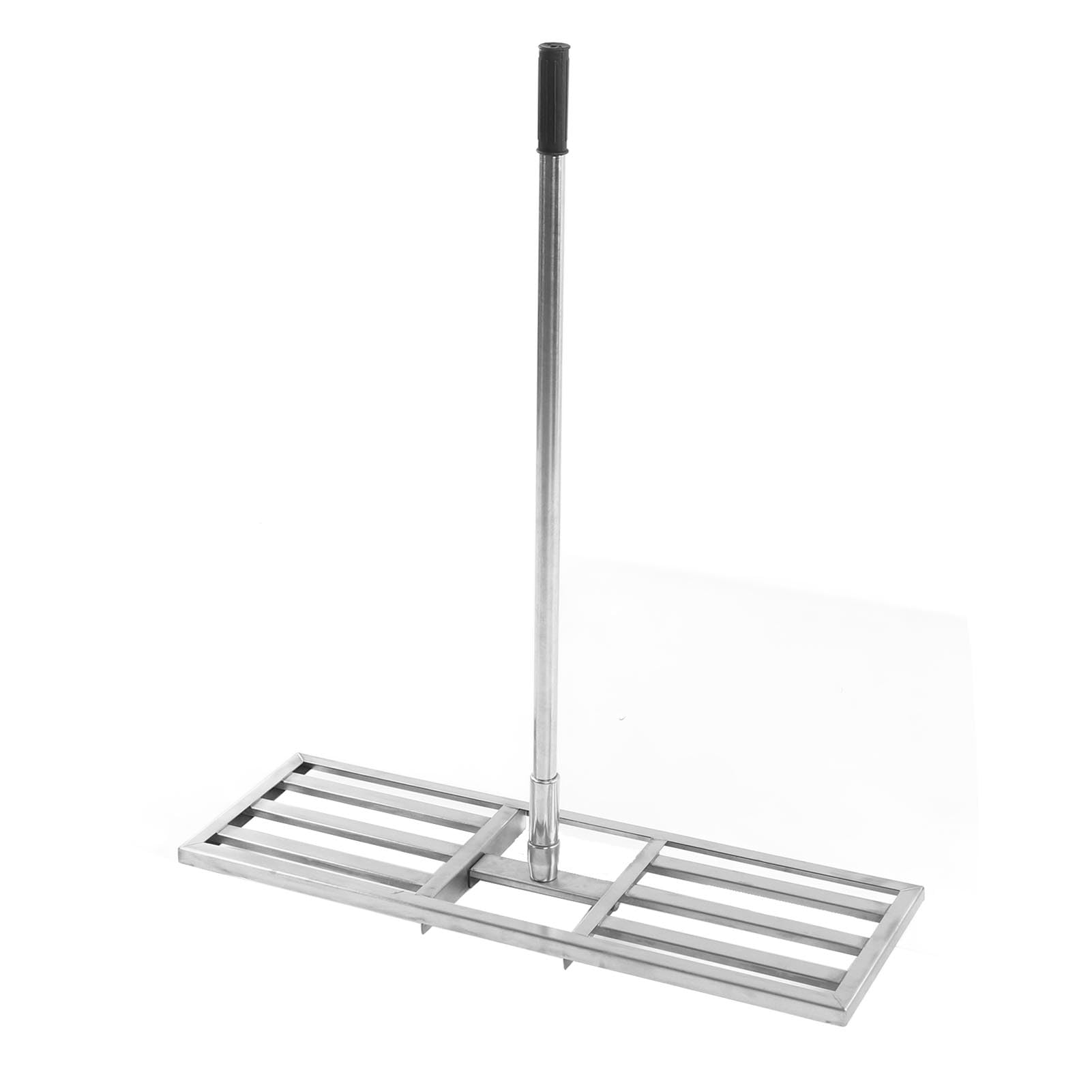 Generic Rastrillo Nivelador de Césped de Acero Inoxidable Nivelador de Césped Eficiente para y Jardín para Ahorrar Mano de Obra