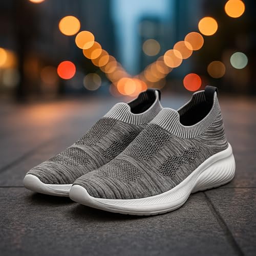 Image of Shinewalk Cruise Men's Lightweight Slip-On Walking Shoes | Breathable Knit Upper, Soft Memory Form Sole & All-Day Comfort.