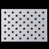 Deoot American Flag 50 Star Stencil for Painting on Wood, Paper, Fabric, Glass, and Wall Art