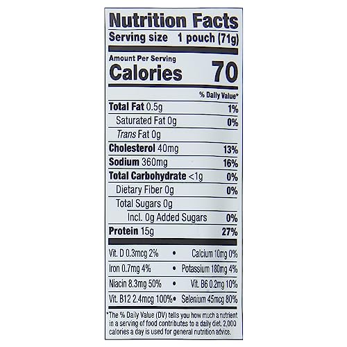 Bumble Bee Cracked Pepper & Sea Salt Seasoned Tuna, 2.5 Oz Pouches (Pack Of 12) - Ready To Eat - Wild Caught Tuna Pouch - 15G Protein Per Serving - Gluten Free #TOP5