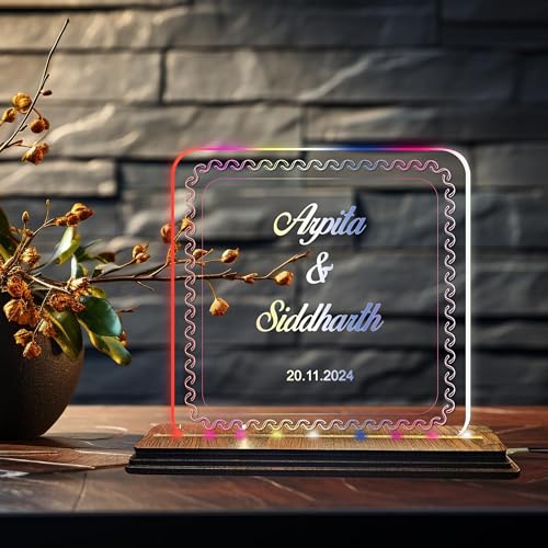 Image of Brown Cloud Personalized Acrylic LED Night Lamp Customized Gift for Men Women Husband Wife Girlfriend Boyfriend Birthday Marriage Anniversary Festivals Decoration(LED RBW NL AO 001)(D6)