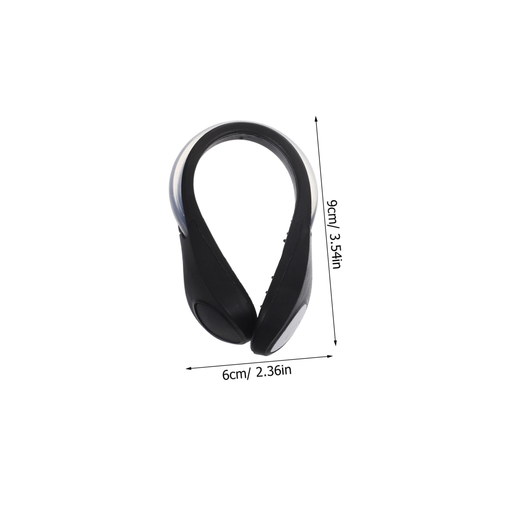 ibasenice Luz Corriente Clip En Las Luces del Zapato Luz para Caminar Luces De Posición Laterales Faro Enrollar La Linterna Cinturón De Lámpara Ligero El Plastico