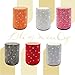 Bling Dice Cup Velvet Felt-Lined Quiet Shaker with Lid Includes 12 Dices Plastic Dice Cup Set for Bar Party Family Yahtzee Farkle Classic Dice Games (Red)