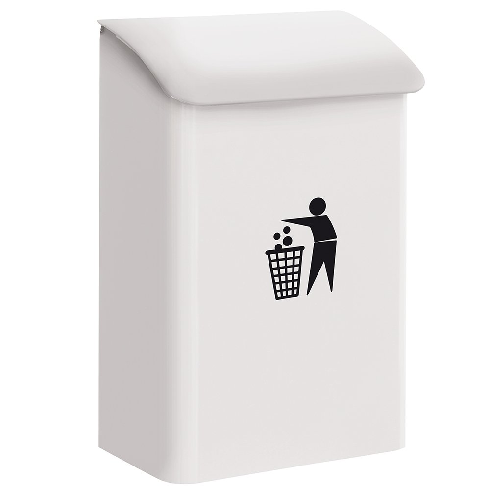 ARREGUIM283312 E-6101 Wall-Mounted Bin, Colour: White