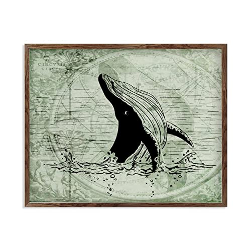 Panneau mural en bois encadré 40,6 x 50,8 cm rétro pour décoration de cuisine et chambre