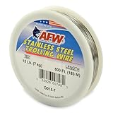 American Fishing Wire Stainless Steel Trolling Wire (Single Strand), Bright Color, 15 Pound Test, 600-Feet