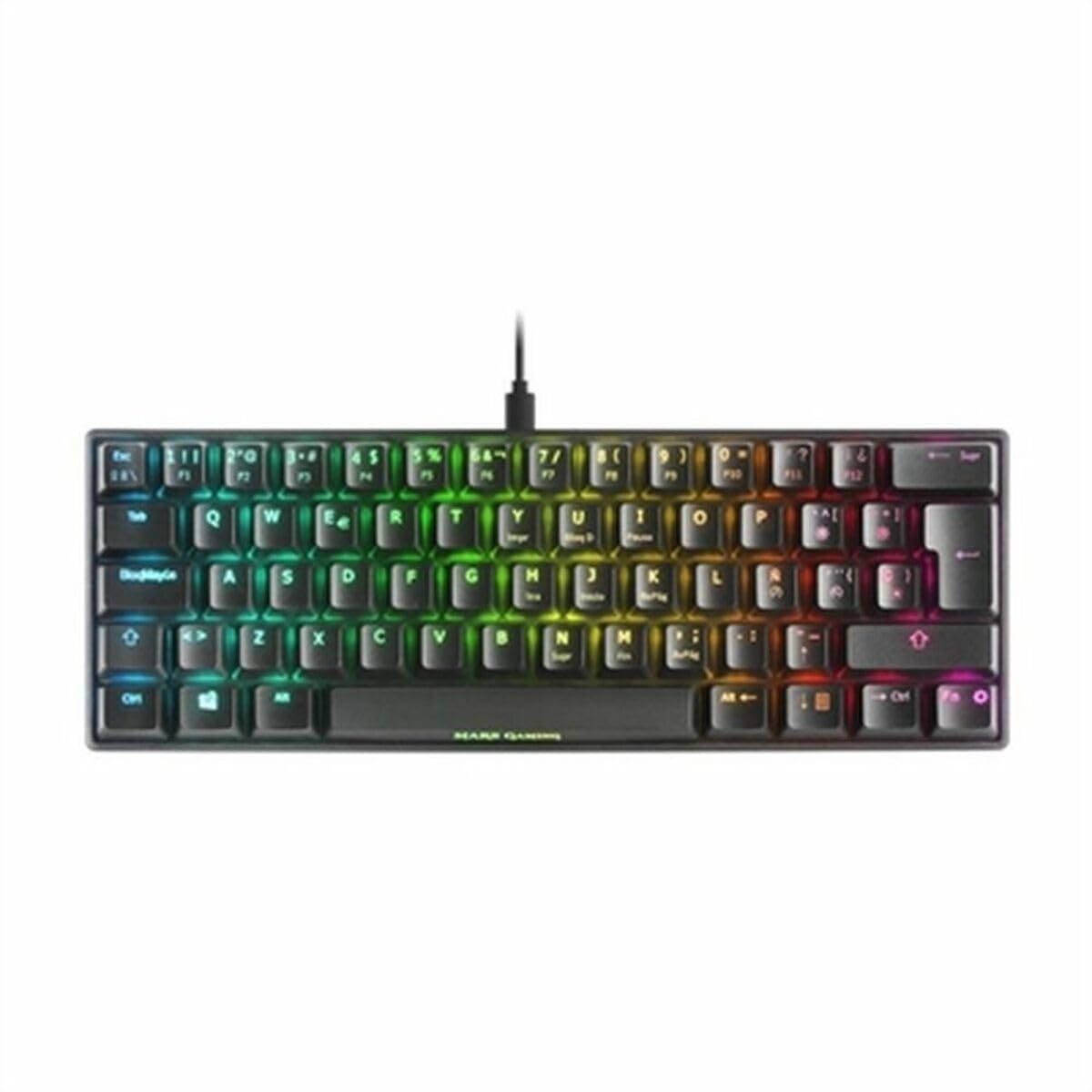 Mars Gaming MKMINIBRES, Teclado Mecánico Ultra-Compacto, Full RGB Chroma, Switch OUTEMU Pro Marrón, Negro, Idioma Español